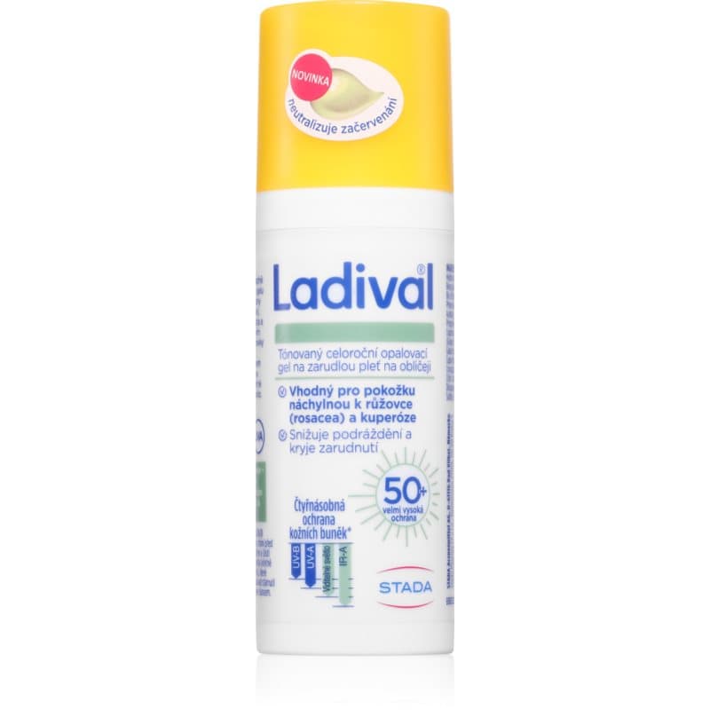 Ladival Sensitive Getinte Gel-Crème voor Gevoelige en Rode Huid SPF 50+ 50 ml