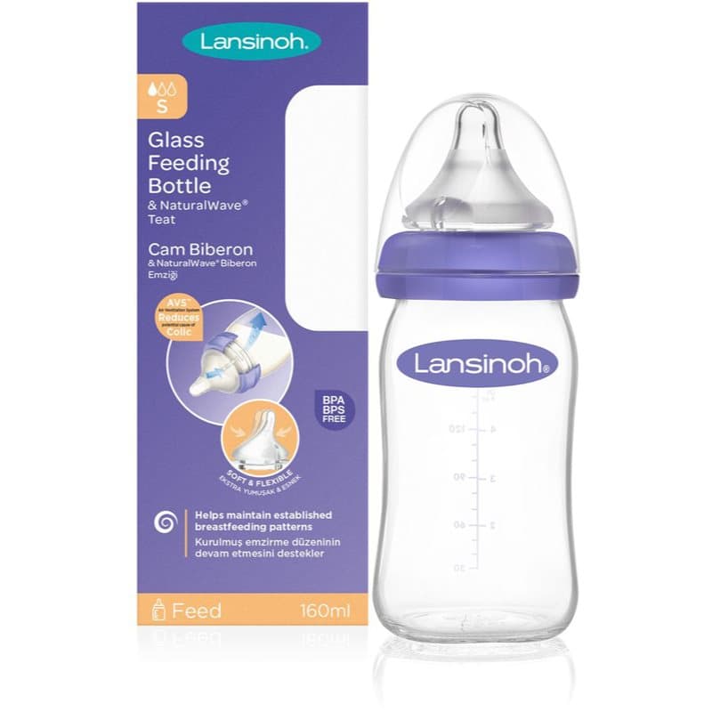 Lansinoh NaturalWave Glass babyfles Slow 160 ml
