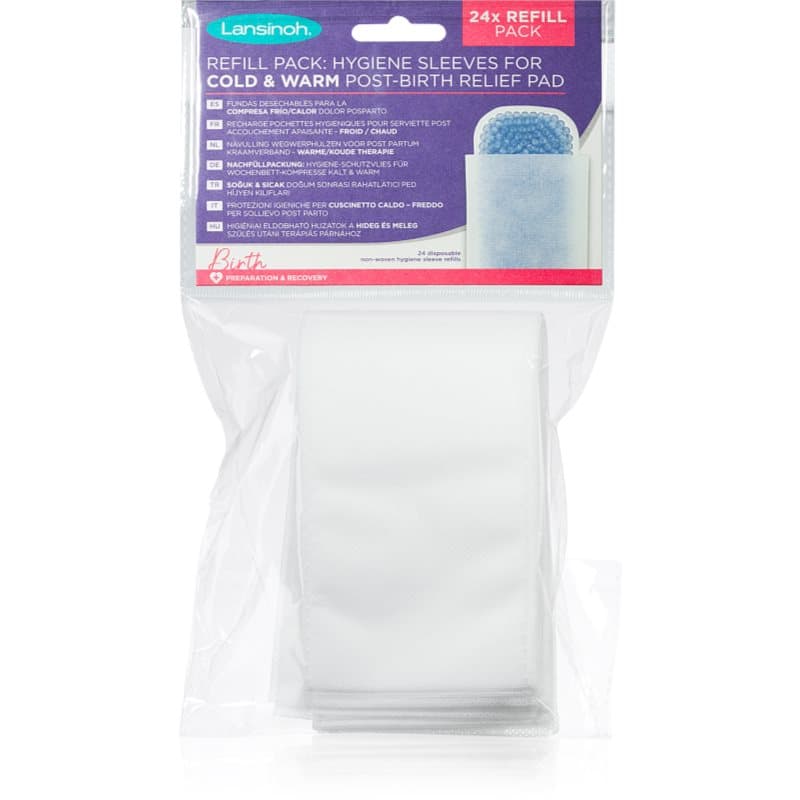 Lansinoh Cold & Warm Refill Pack hygiënische hoesjes voor een postpartum kompres 24 st