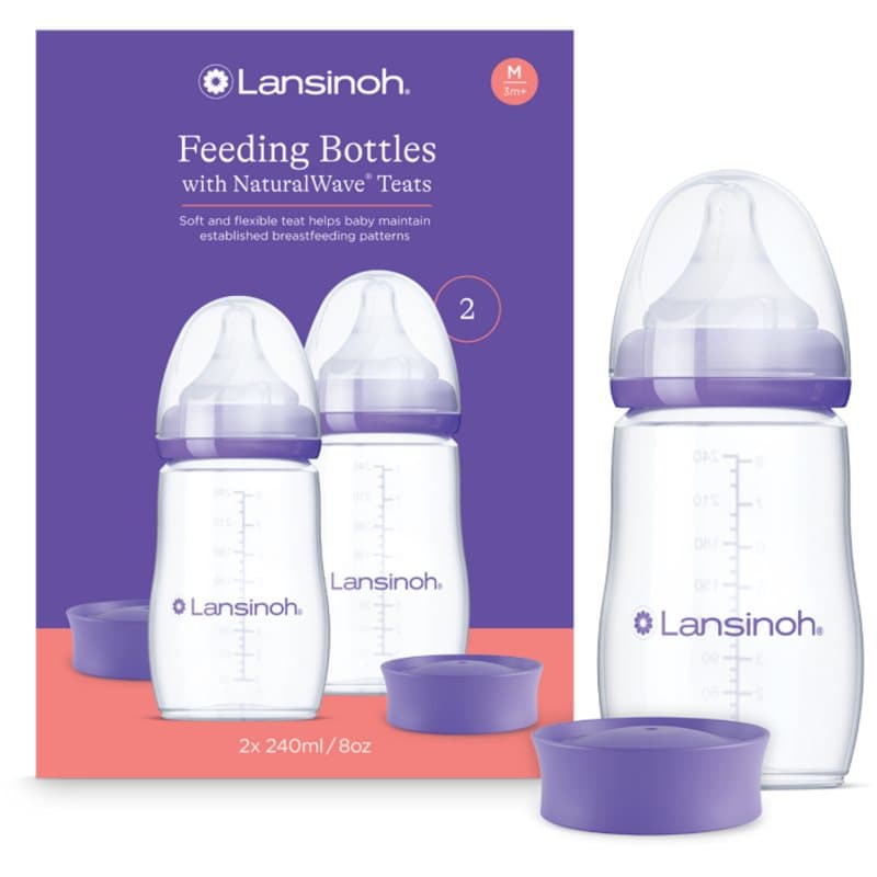 Lansinoh NaturalWave babyfles Medium 2x240 ml