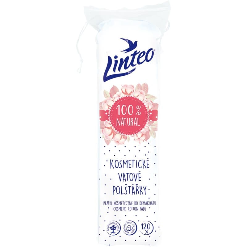 Linteo Natural Cotton Pads wattenschijfjes 120 st