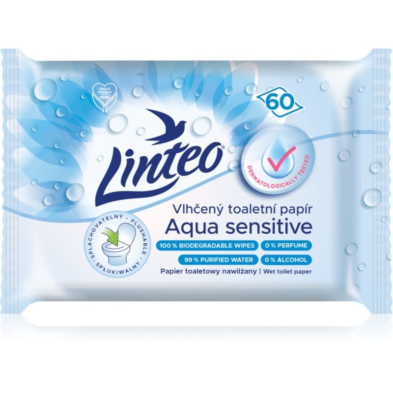 Linteo Aqua Sensitive vochtig toiletpapier 60 st