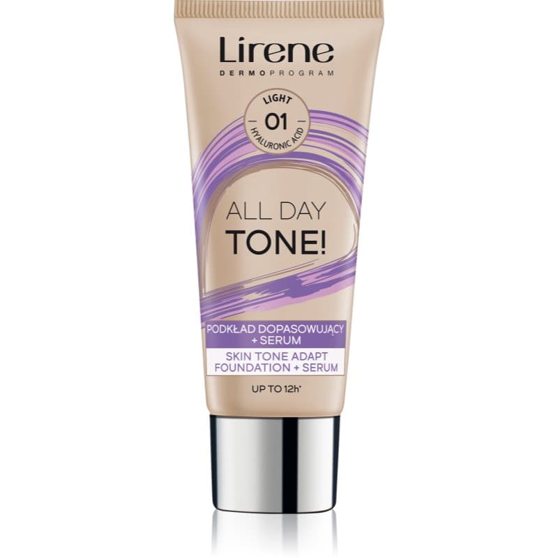 Lirene ALL DAY TONE! Hydraterende Make-up voor een Stralende Huid Tint 01 Light 30 ml