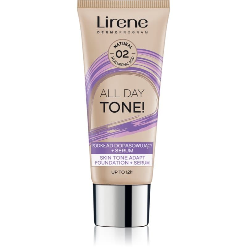 Lirene ALL DAY TONE! Hydraterende Make-up voor een Stralende Huid Tint 02 Natural 30 ml