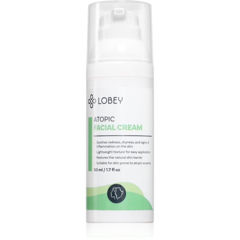 Lobey Atopic Hydraterende Gezichtscrème voor Droge tot Atopie Huid 50 ml