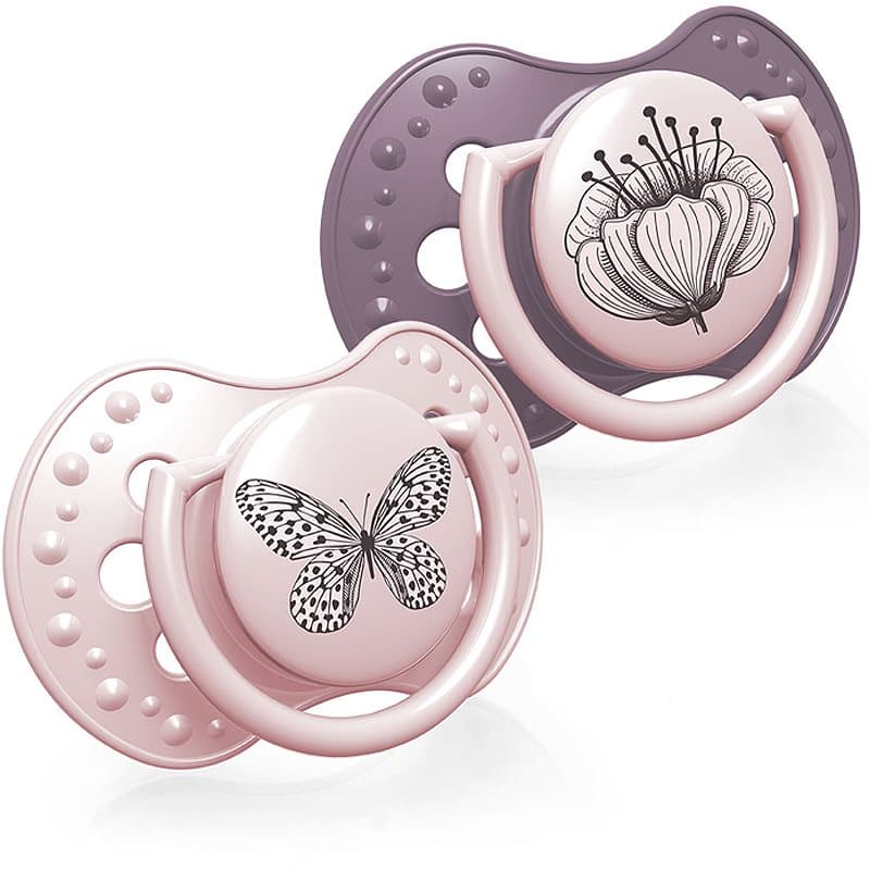 LOVI Botanic 0-3m fopspeen Girl 2 st