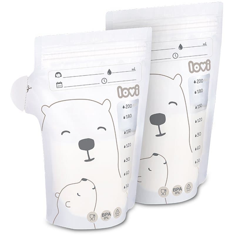LOVI Buddy Bear zakje moedermelk bewaren 25x200 ml