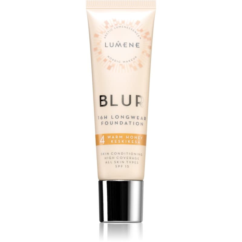 Lumene Blur 16h Longwear Langaanhoudende Make-up SPF 15 Tint 4 Warm Honey (Warm) 30 ml