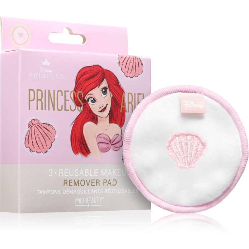 Mad Beauty Disney Princess Ariel wasbare make-up-removerpads 3 st