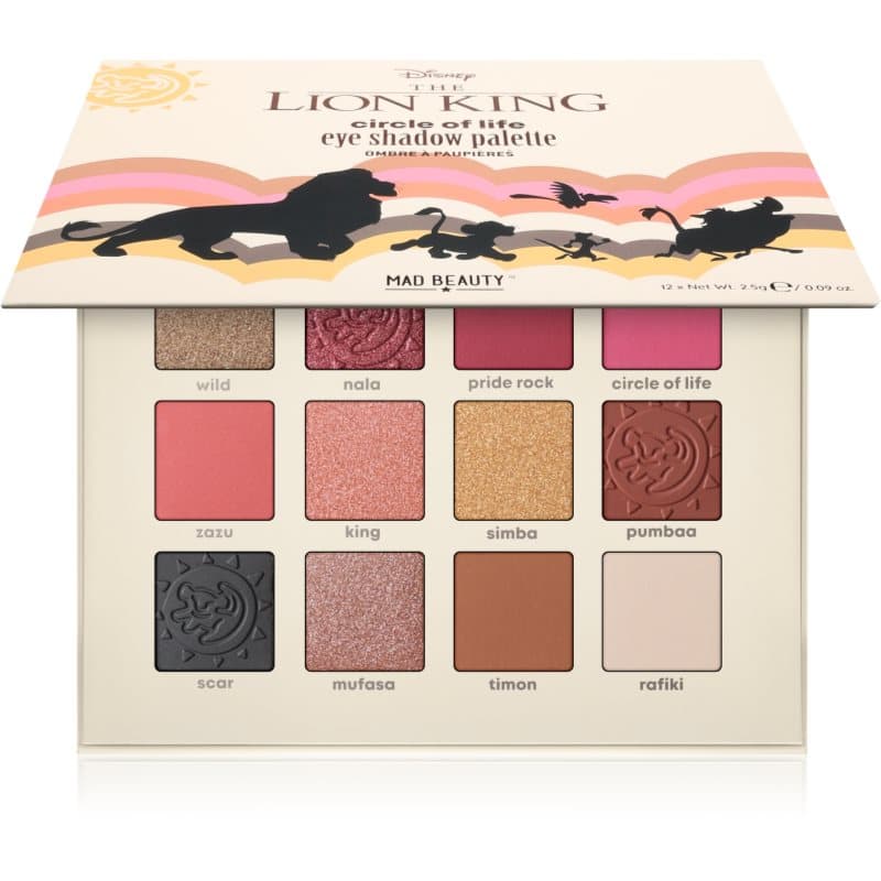 Mad Beauty Lion King Circle of Life oogschaduw palette 12x2.5 g