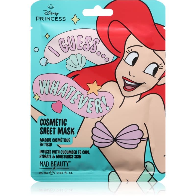 Mad Beauty Disney Princess Ariel hydraterende sheet mask 25 ml