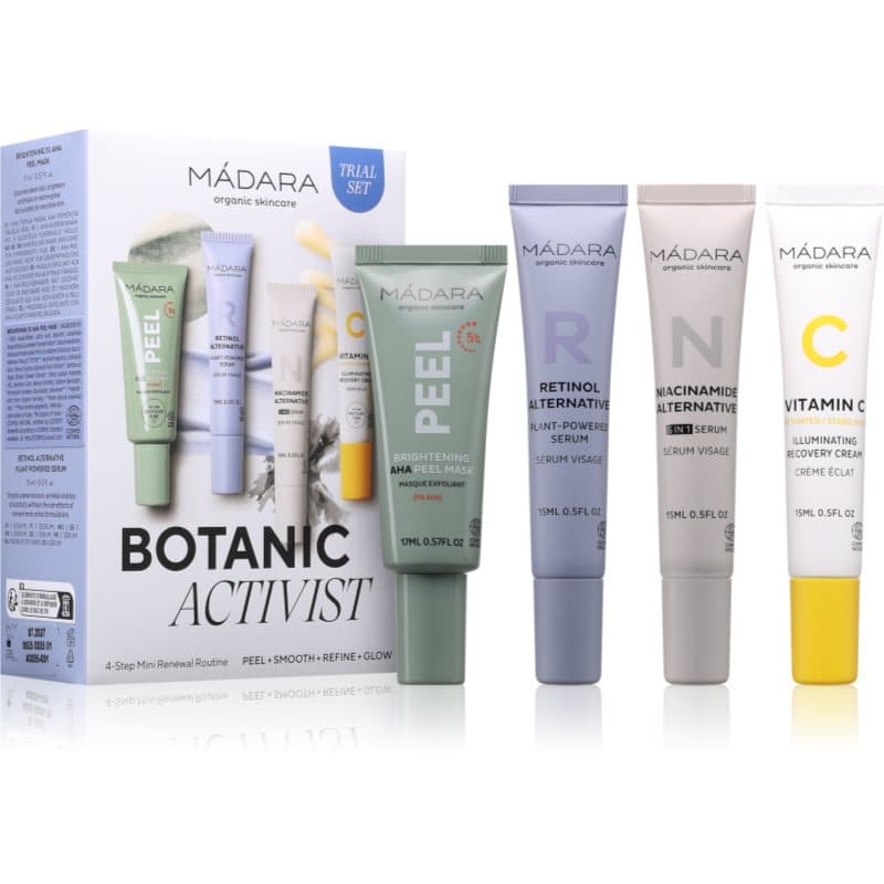 MÁDARA Botanic Activist 4-Step Mini Renewal Routine Set Gift Set voor Regeneratie en Huid Herstel