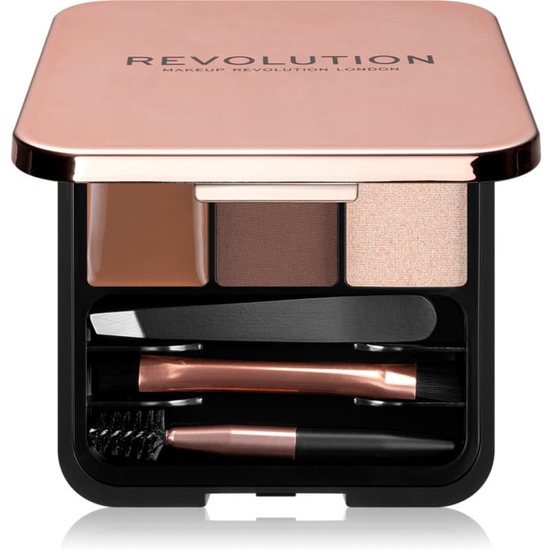 Revolution Brow Sculpt Kit Set voor Perfecte Wenkbrauwen Tint Medium 2.2 g