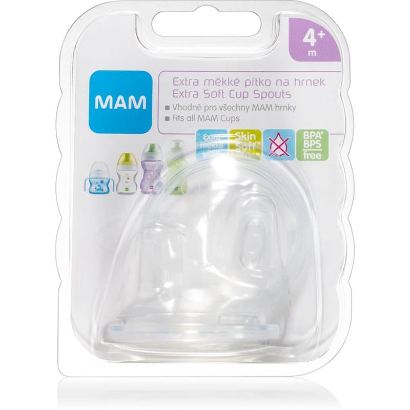 MAM Baby Bottles Extra Soft Cup Spout mondstuk drinkfles 4m+ 2 st