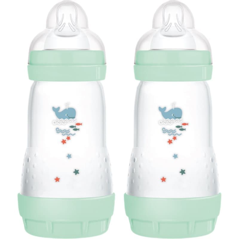 MAM Perfect Star Anti-colic Bottle oorbellen 2m+ Mint 2x260 ml