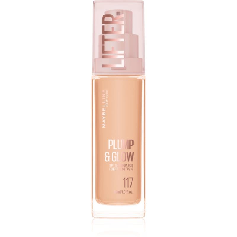 MAYBELLINE NEW YORK Lifter Plump & Glow verhelderende foundation voor natuurlijke uitstraling Tint 117 30 ml