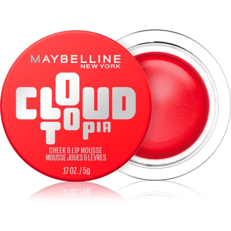 MAYBELLINE NEW YORK CloudTopia matte crème-Blush voor LIppen en Wangen Tint 03 Divine Crimson 5 g