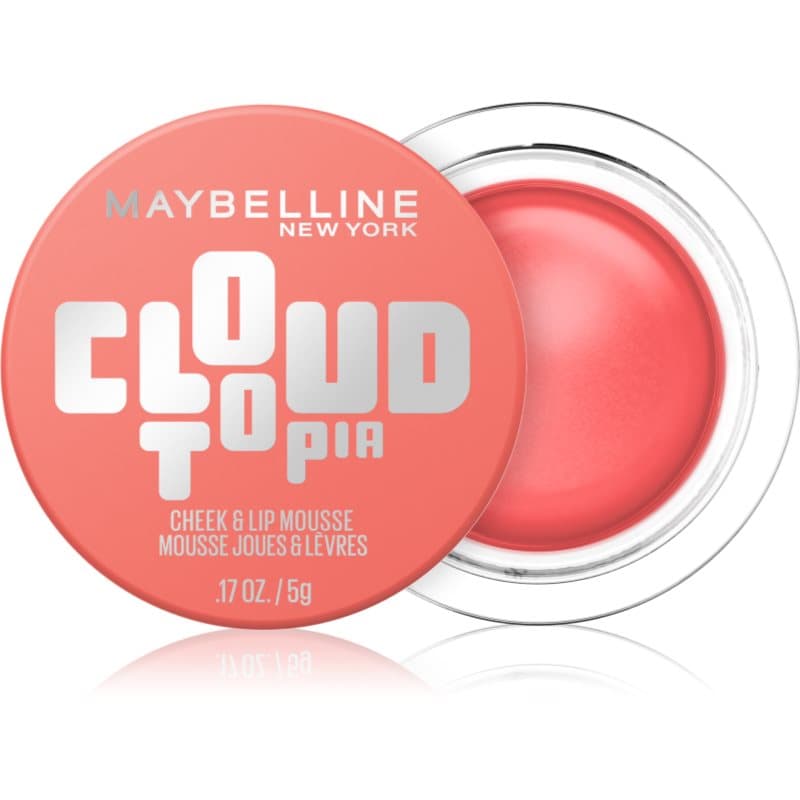 MAYBELLINE NEW YORK CloudTopia matte crème-Blush voor LIppen en Wangen Tint 05 Coral Illusion 5 g