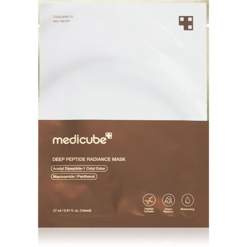 medicube Deep Peptide Radiance Mask hydraterende sheet mask voor verhoging van de huidelasticiteit 27 ml
