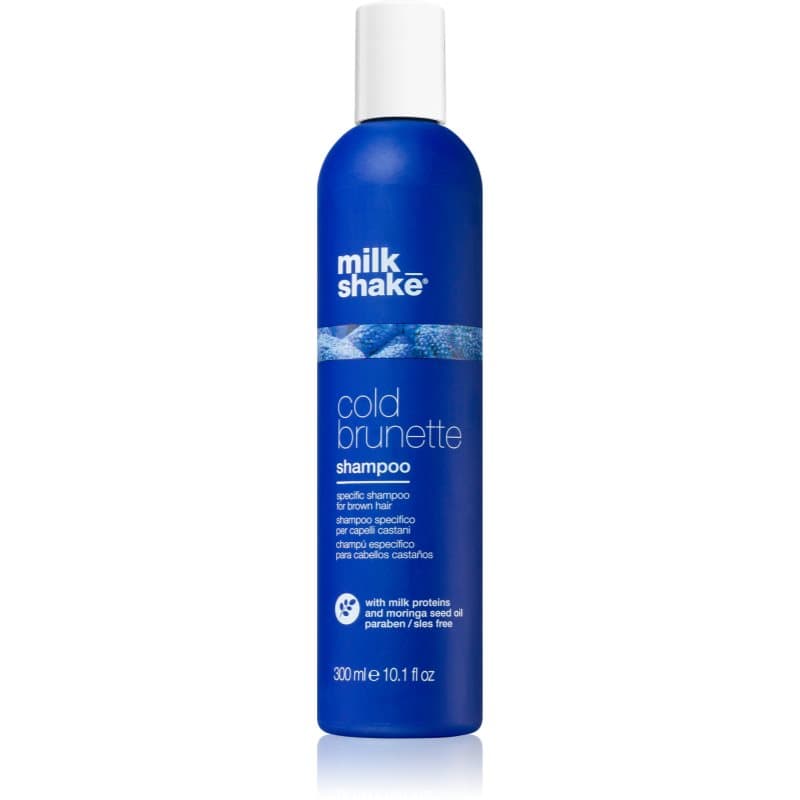 milk_shake® Cold Brunette Shampoo shampoo die gele tonen neutraliseert voor Bruin Haar 300 ml