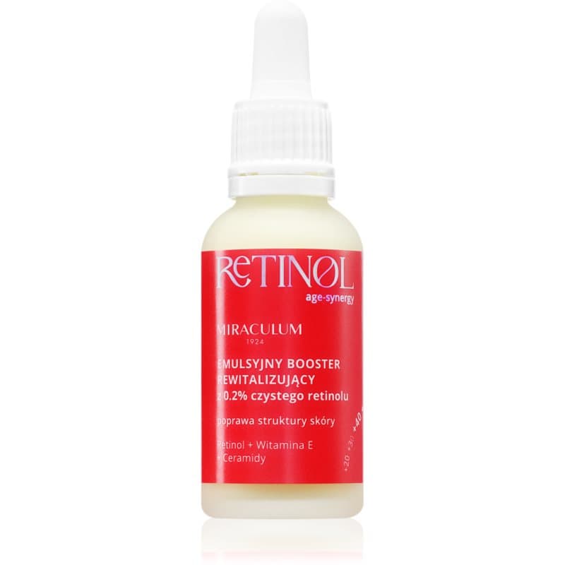 Miraculum AGE-SYNERGY RETINOL 0.2% Serum tegen Huidveroudering en Oneffenheden met Ratinol 30 ml