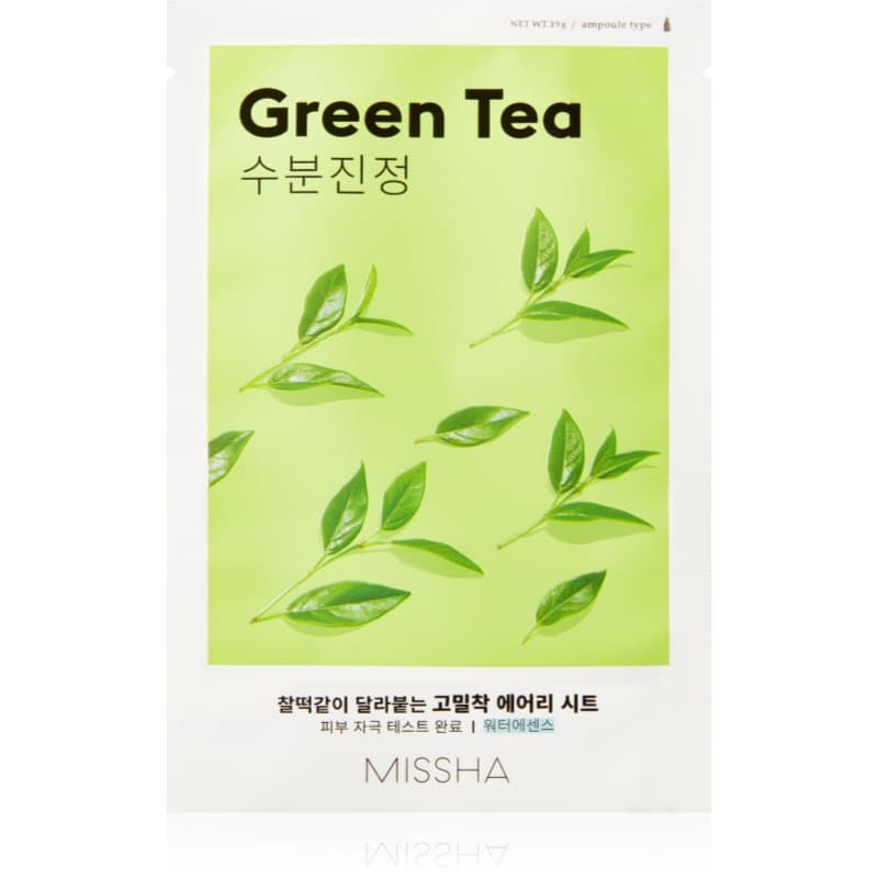 Missha Airy Fit Green Tea kalmerende sheet mask met Groene Thee 19 gr
