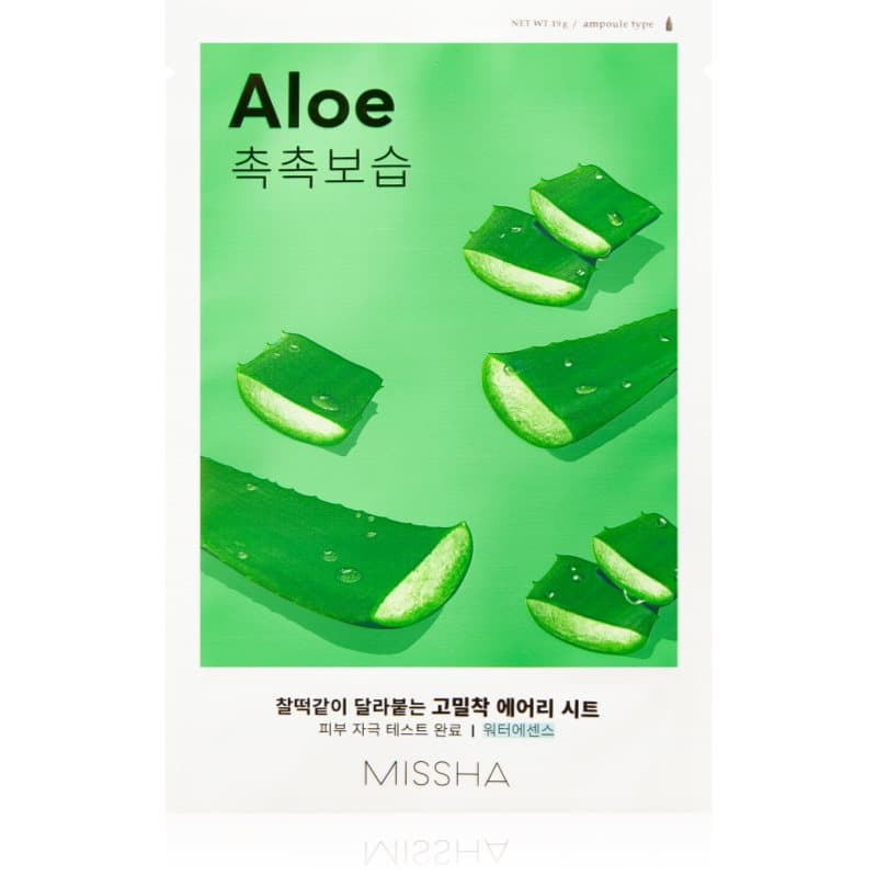 Missha Airy Fit Aloe Cellaag Masker met Hydraterende en Kamlerende Werking 19 g