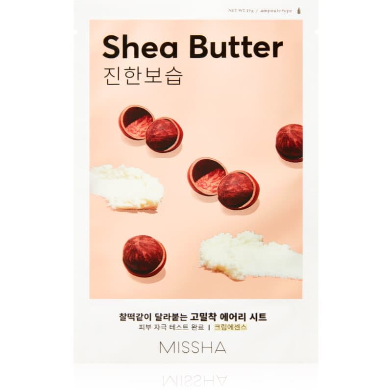 Missha Airy Fit Shea Butter Cellaag Masker met Zeer Hoge Hydraterende en Voedende Werking 19 gr