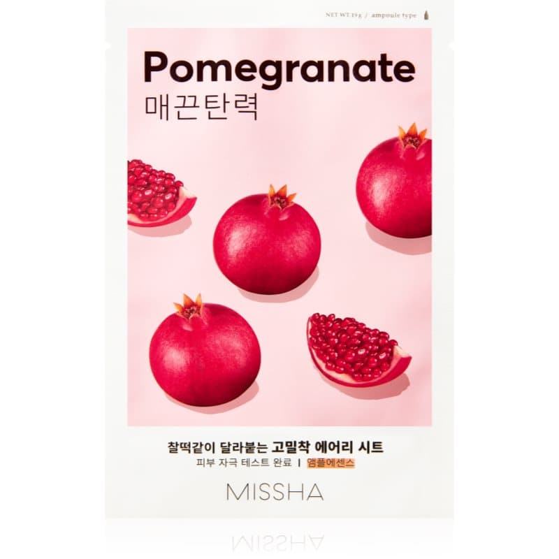 Missha Airy Fit Pomegranate Cellaag Masker met Verzachtende en Verfrissende Werking 19 gr