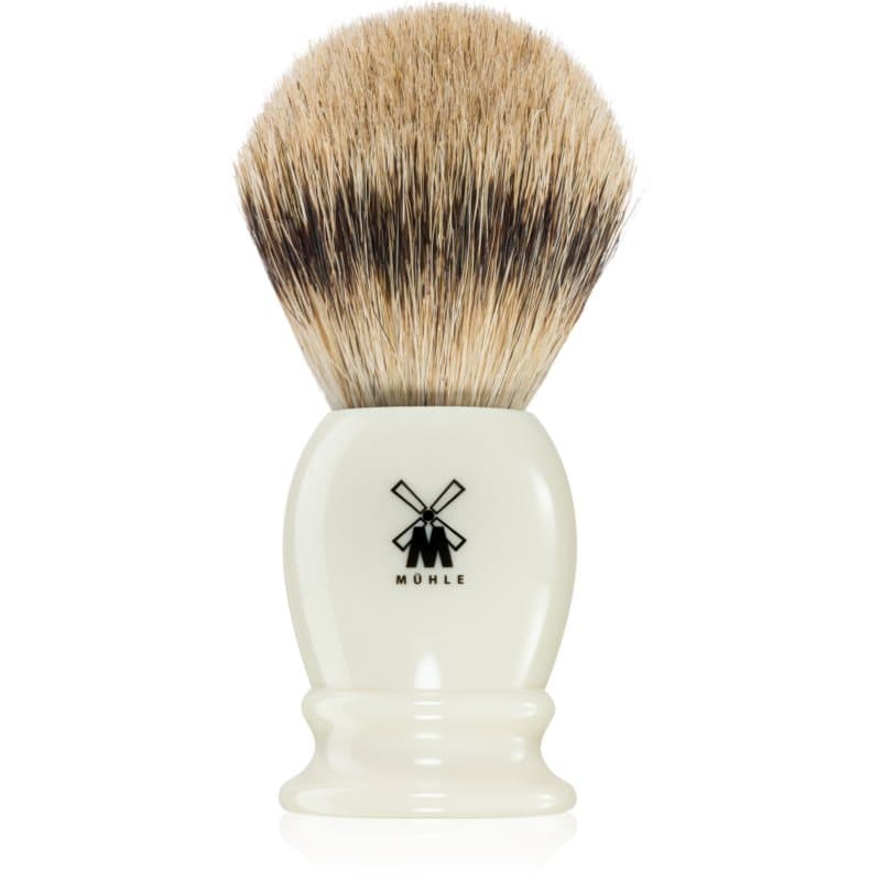 Mühle CLASSIC Silvertip Badger Faux Ivory Scheerkwast van Dassenhaar Medium 1 st
