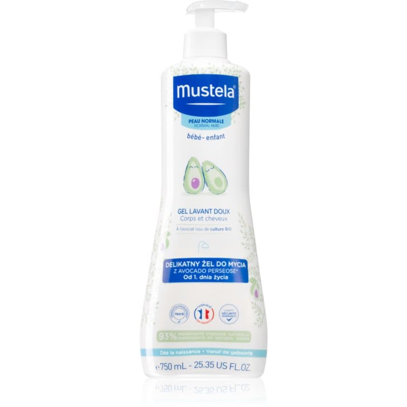 Mustela Bébé Bain Wasgel voor Lichaam en Haar voor Kinderen 750 ml