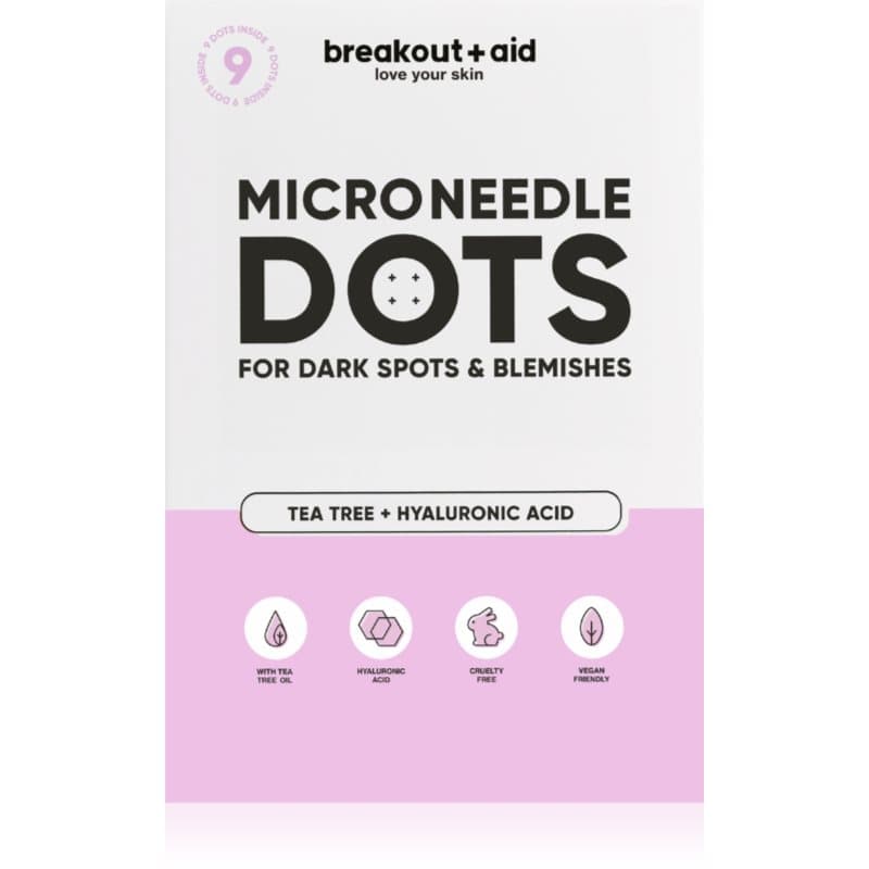 breakout + aid Microneedle Dots Lokale Verzorging met micronaalden, tegen donkere acnevlekjes 9 st