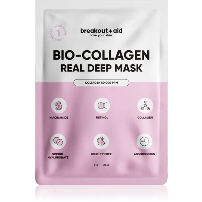 breakout + aid Bio-Collagen Real Deep Mask Nachtmasker met Collageen 1 st