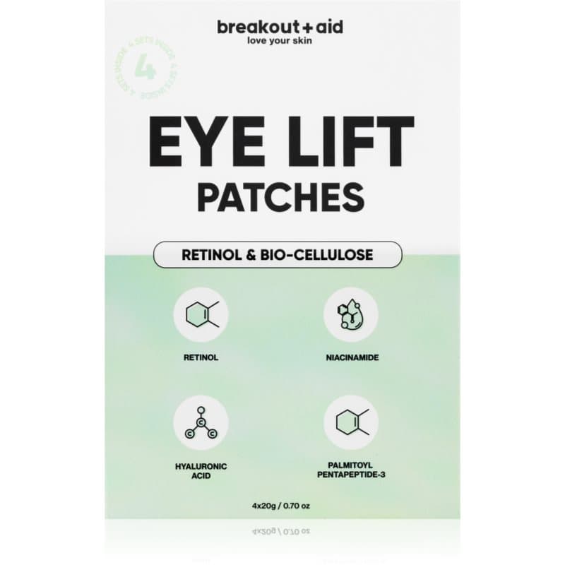 breakout + aid Eye Lift Patches oogpatches tegen rimpels met Ratinol 4 st