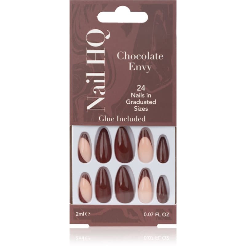 Nail HQ Almond valse nagels Chocolate Envy 24 st