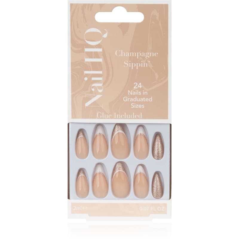 Nail HQ Almond valse nagels Sparkling Wine Sippin' 24 st