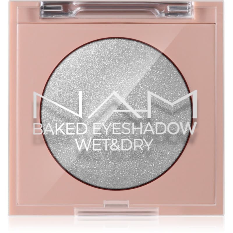 NAM Baked Eyeshadow glinsterende oogschaduwen 02 Silver Lining 4 g