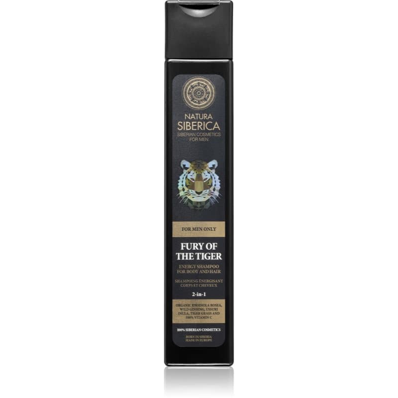 Natura Siberica For Men Only Actieve Shampoo voor haar en lichaam 250 ml