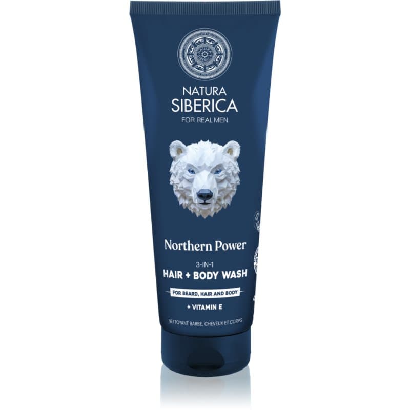 Natura Siberica Arctic Wild Northern Power Wasgel voor haar, baard en lichaam voor Mannen 200 ml