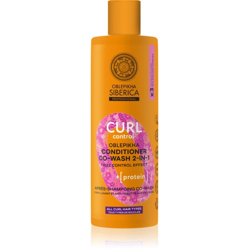 Natura Siberica Oblepikha Siberica Curl Control Conditioner voor Verzachting van Pluizend en Kroes Haar voor krullend haar 400 ml