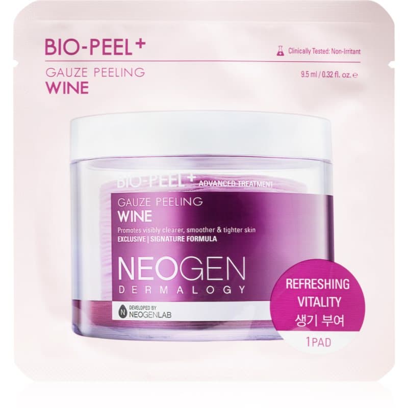 Neogen Dermalogy Bio-Peel+ Gauze Peeling Wine Exfolierende Pads  voor Huid Egalisatie en Porien Minimalisatie 8 st