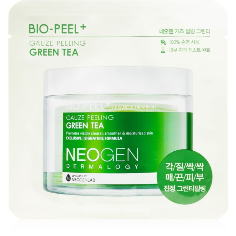Neogen Dermalogy Bio-Peel+ Gauze Peeling Green Tea Exfolierende Pads  voor Hydratatie en Stralende Huid 8 st