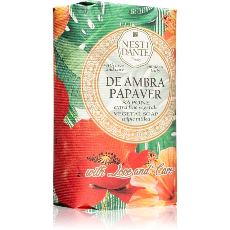 Nesti Dante De Ambra Papaver Extra Zachte Natuurlijke Zeep 250 gr