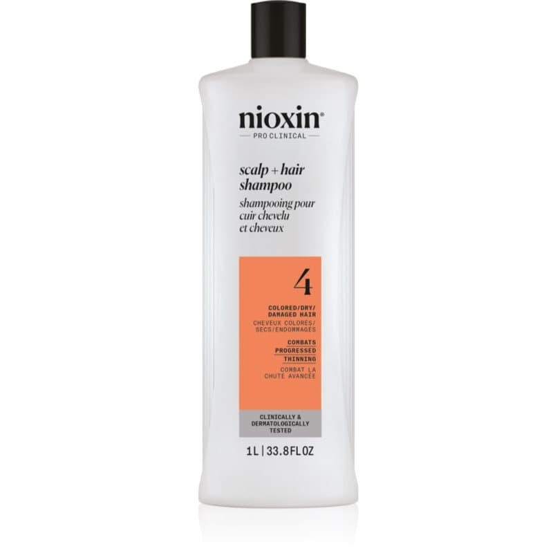 Nioxin System 4 Scalp + Hair Shampoo Zachte Shampoo voor Gekleurd en Beschadigd Haar 1000 ml