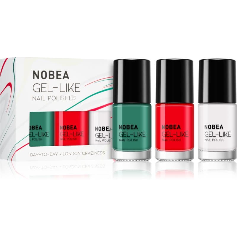 NOBEA Day-to-Day 3-Piece Gel-like Nail Polish set nagellak set 3x6 ml