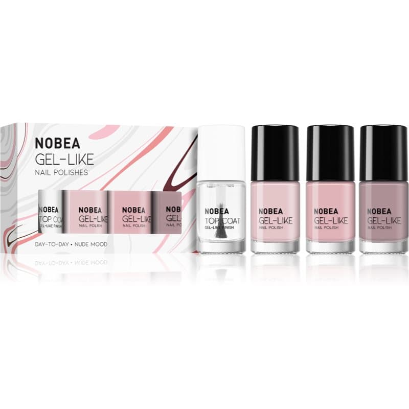 NOBEA Day-to-Day 4-Piece Gel-like Nail Polish set nagellak set Nude mood