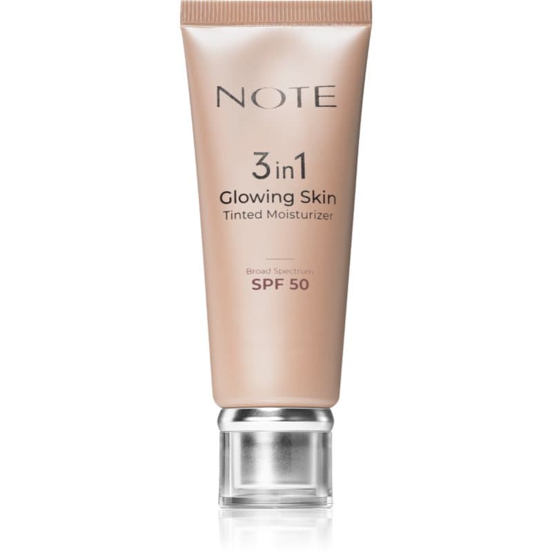 Note Cosmetique 3 in 1 Glowing Skin toniserende, vochtinbrengende crème voor Stralende Huid SPF 50 30 ml