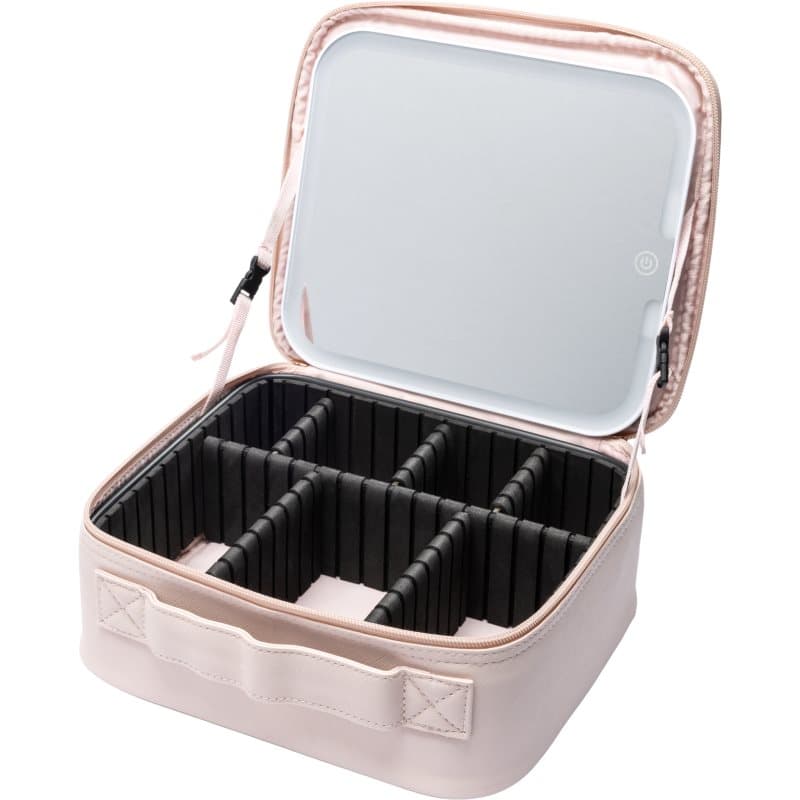 Notino Beauty Box With LED Mirror cosmeticakoffertje met ledspiegel Pink 1 st