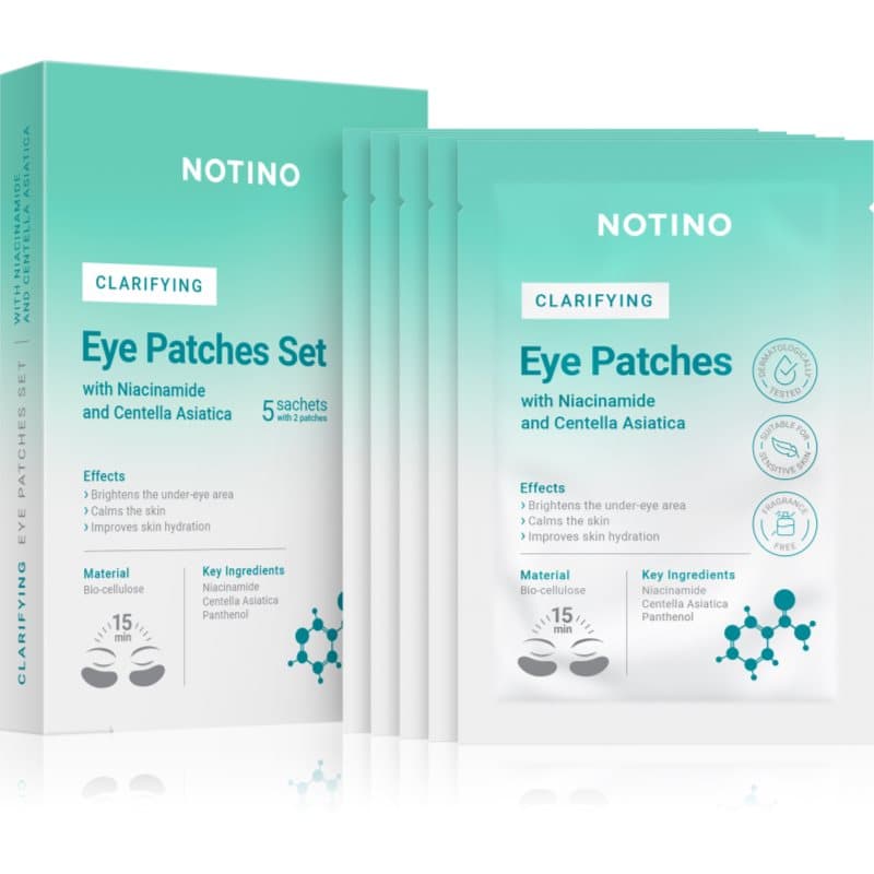 Notino Clarifying Bio-Cellulose Eye Patches Set with Niacinamide and Centella Asiatica Verhelderende Masker voor Oogcontouren