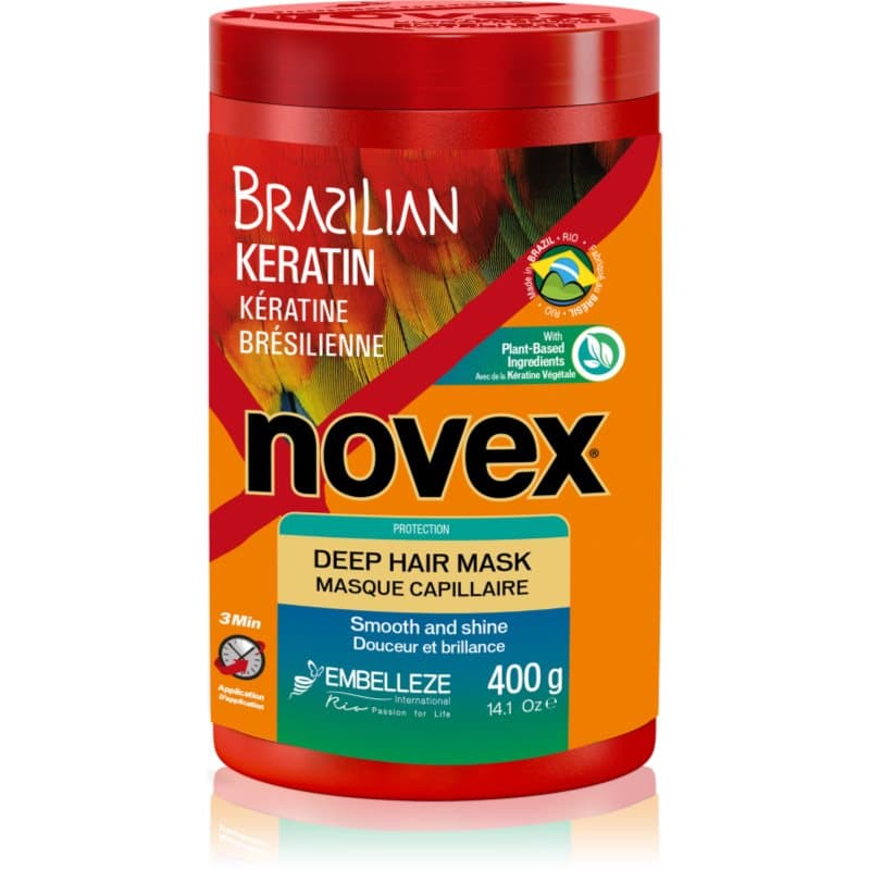 Novex Brazilian Keratin herstellend masker voor beschadigd haar 400 g